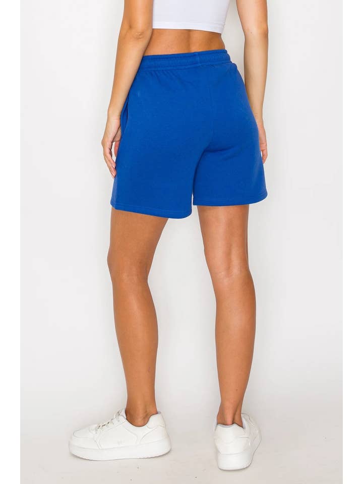 Color 5 - Wholesale Shorts - Women's - Solid color fleece loose fit casual long shorts w/pockets 6