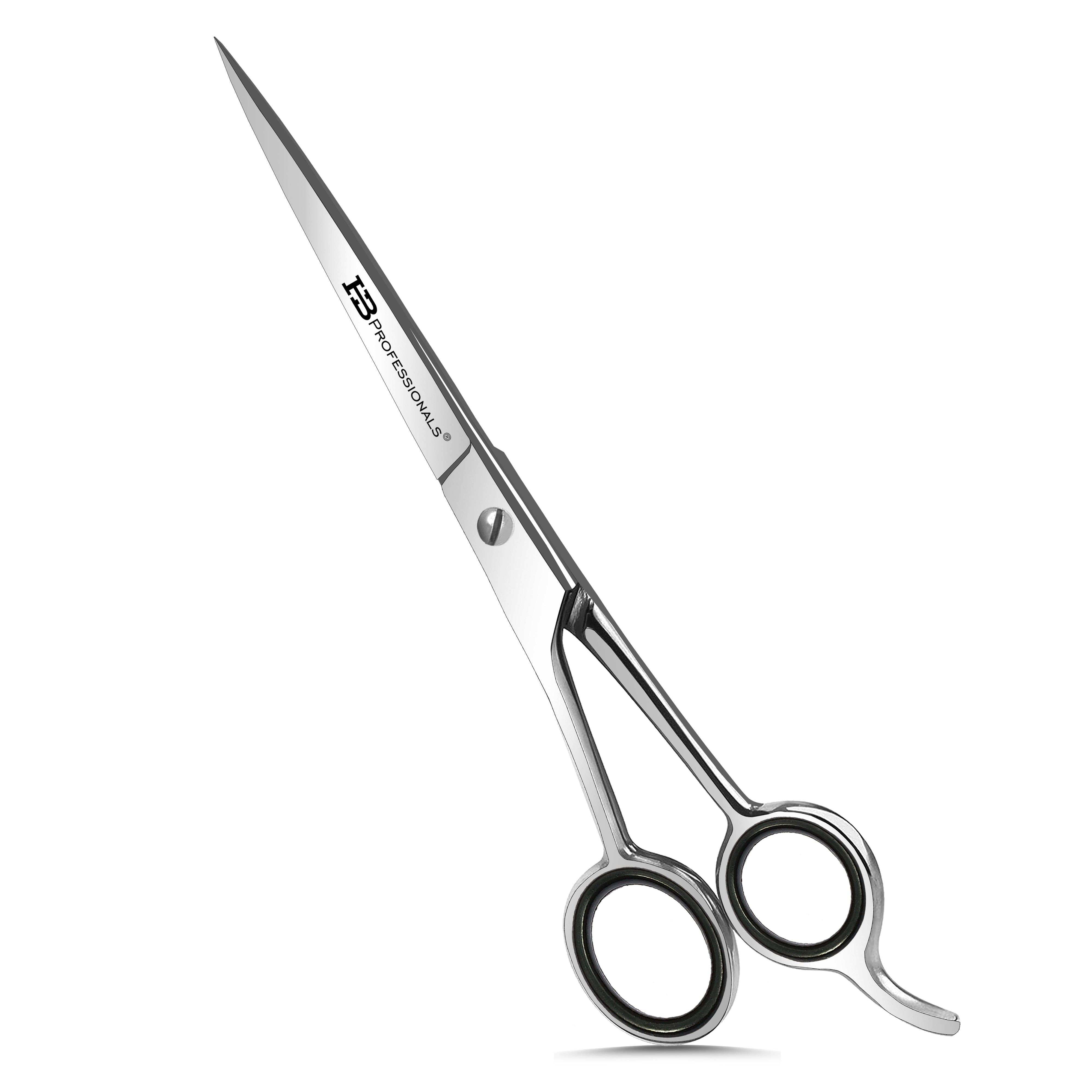Silver Hair Cutting And Hair Dressing Shears - 7.5 Inches - Premium Stainless Steel Scissors - Razor Edge Sharp Blades - For Salons, Professional Barbers, Men & Women, Kids, Pets (Silver) for wholesale on Faire0
