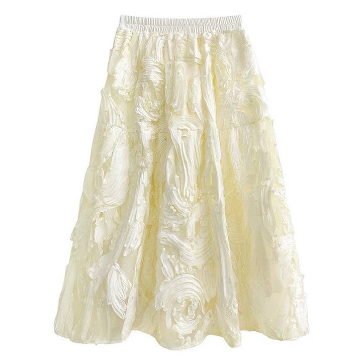 Sheer Trend - Wholesale Skirt - Women's - 3D Pattern Mesh Skirt1