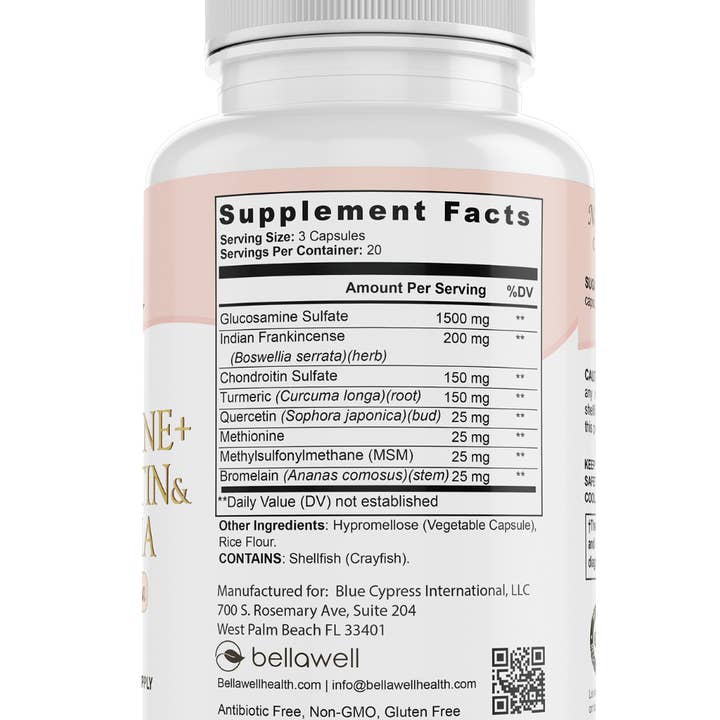 BELLAWELL - Venta al por mayor Suplementos/vitaminas para beber - Sulfato de Glucosamina - Articulaciones Saludables