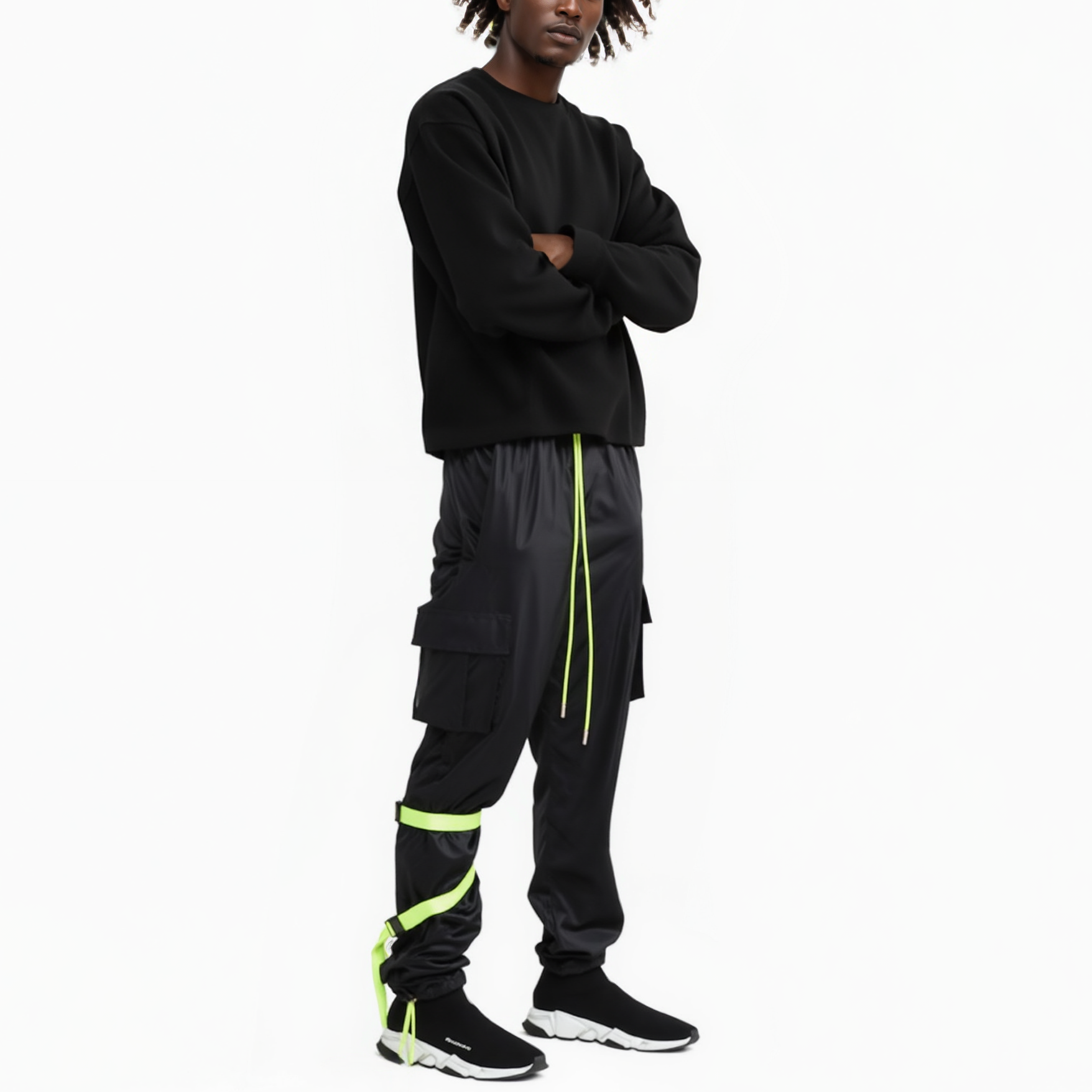 Robin K – wholesale Pants – Men's – Blank State Men's Swishy Utility Cargo Pants in Black0