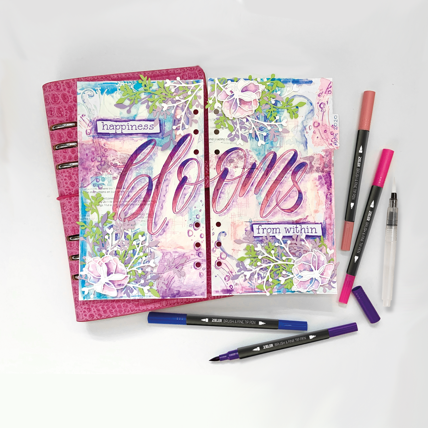 Zieler – wholesale Pen – 18 Brush & Fine Tip Pens with Water brush - 092995594