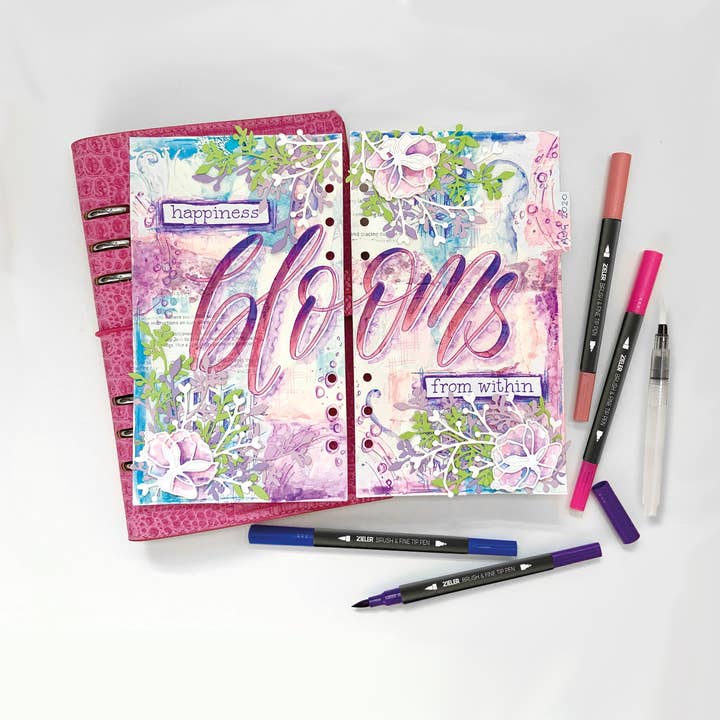 Zieler – wholesale Pen – 18 Brush & Fine Tip Pens with Water brush - 092995594