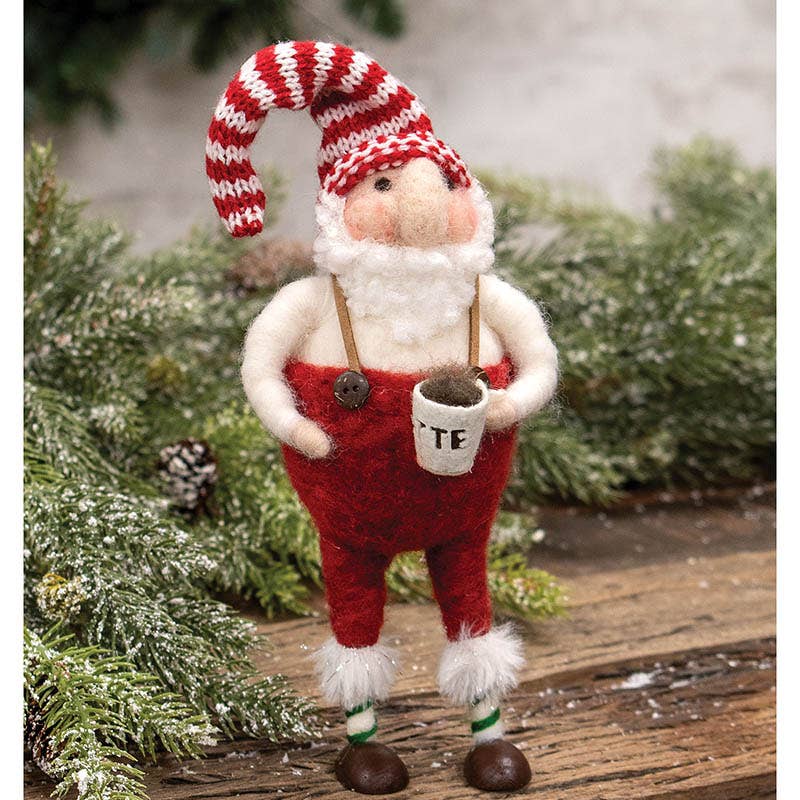 Bright Ideas - Vendita all'ingrosso Decorazione - Babbo Natale con ornamento in feltro1