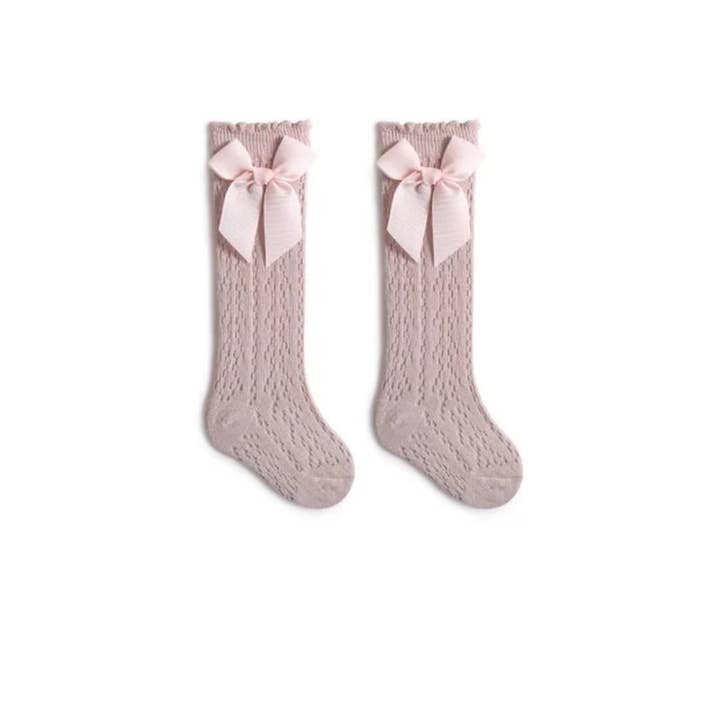 Cotton Socks - Wholesale Socks - Baby - High sock with Summer Bow.