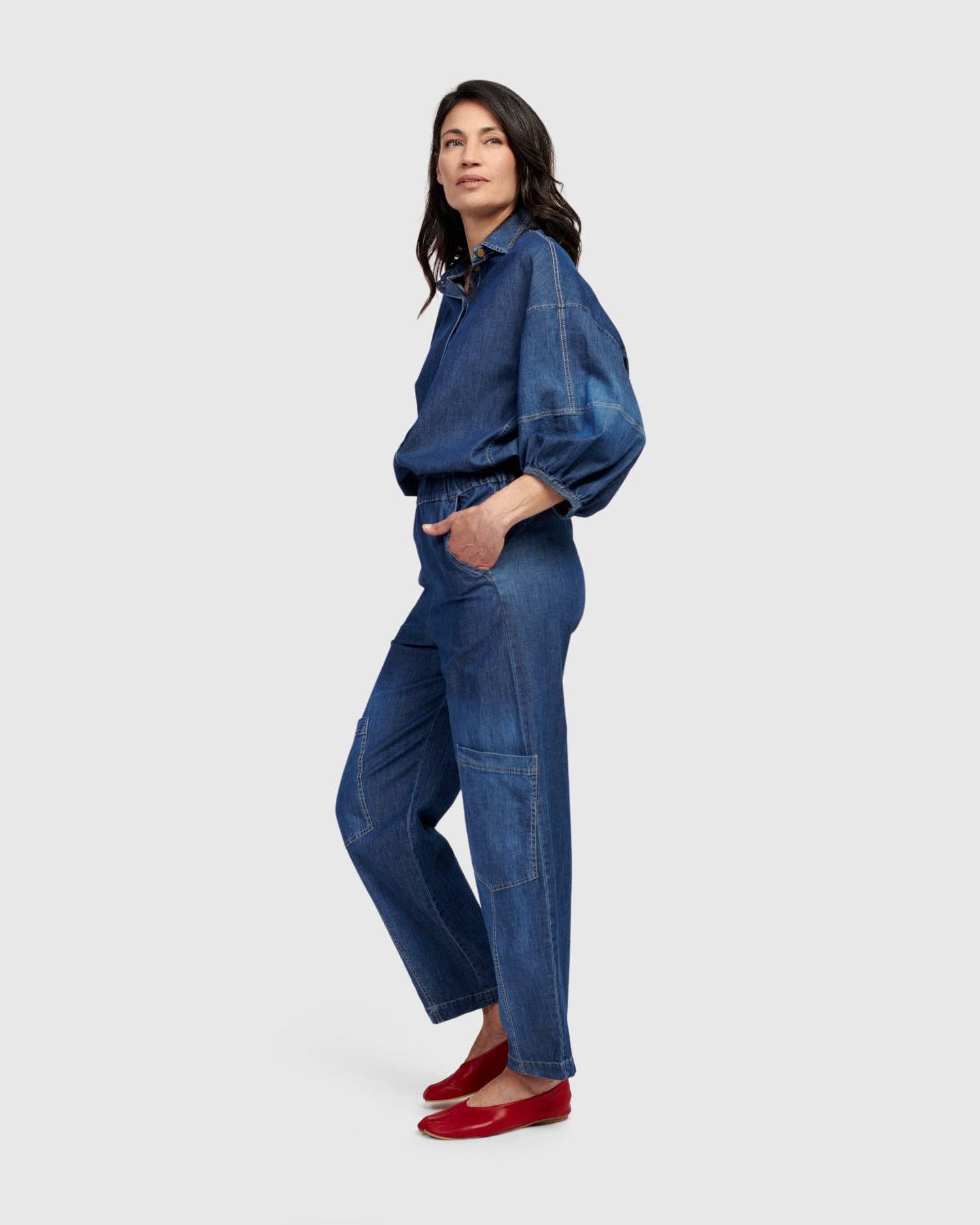Papaya Relaxed Pants, Denim for wholesale on Faire3