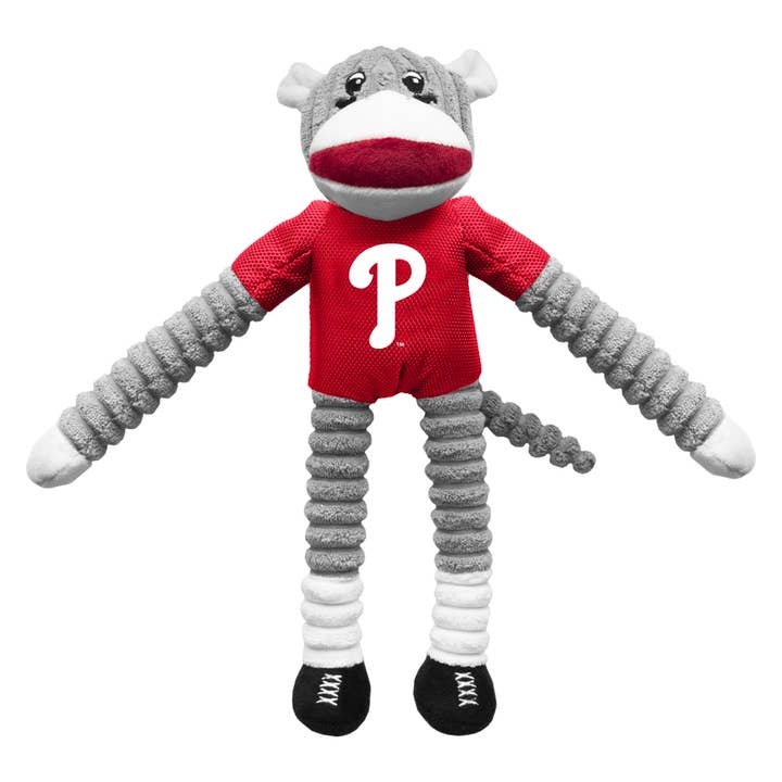 MLB Philadelphia Phillies Team Sock Monkey Pet Toy for wholesale by Little Earth Productions