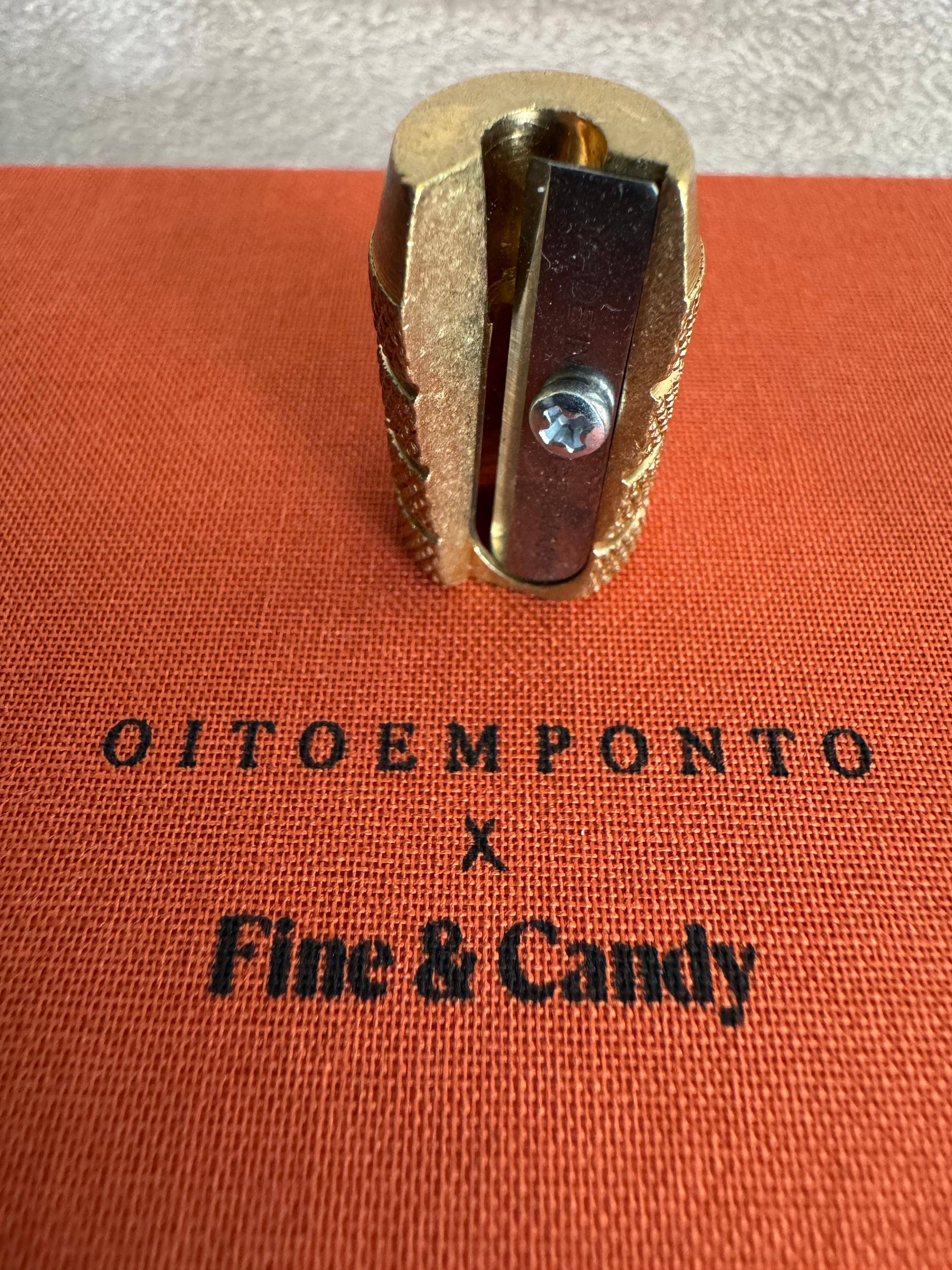 Fine & Candy - Vente Taille-crayons - Taille-crayon doré en laiton Fine & Candy1