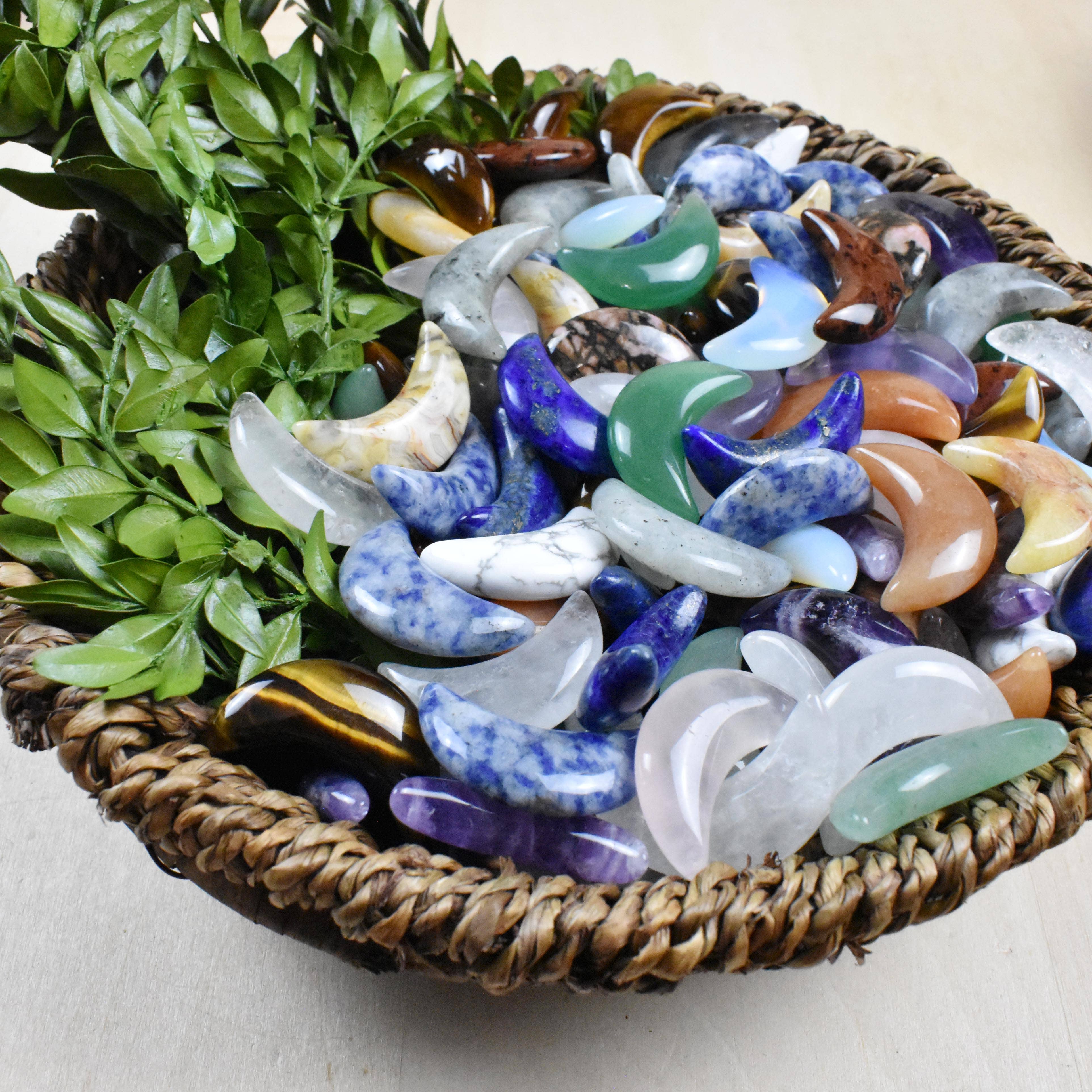 Ewelina Pas Jewelry - Wholesale Spiritual Stone/Crystal - Crescent Moon Gemstone Pocket Stone1