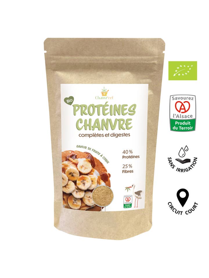 Proteine (40%) Canapa Bio (FR) | Ricco di Fibre per la vendita all'ingrosso da parte di Chanvr'eel & Carat'eel
