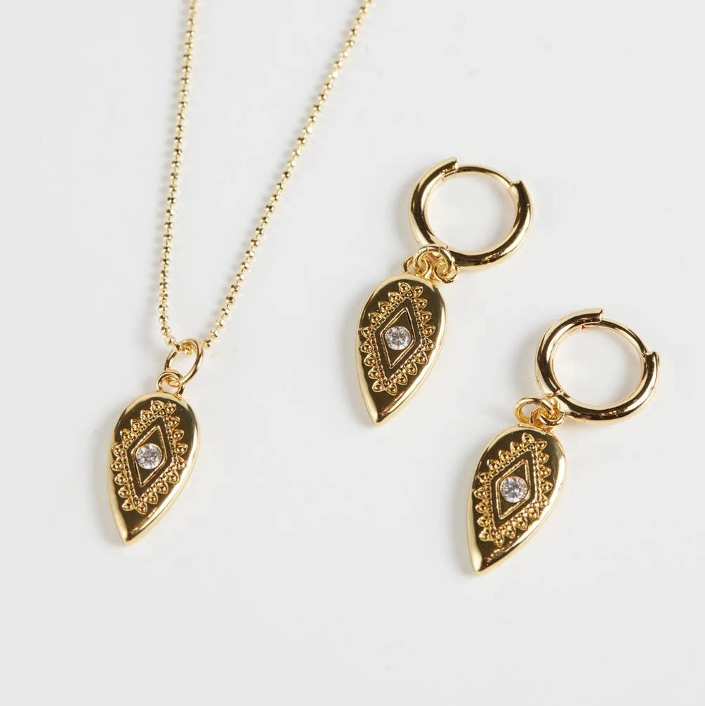 Tramps+Thieves - Wholesale Huggie Earrings - Paisley Eye Hoops3