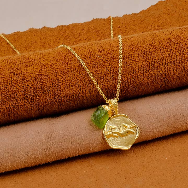 El Joyero - Wholesale Pendant/Charm Necklace - Peridot Zodiac Necklace Virgo Birthstone Charm Necklaces2