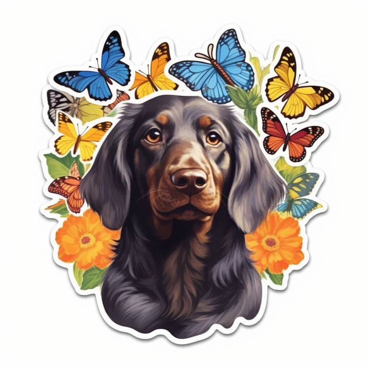 Hondensticker met vlinders, vinyl, waterdicht voor wholesale door Elizarae Co.