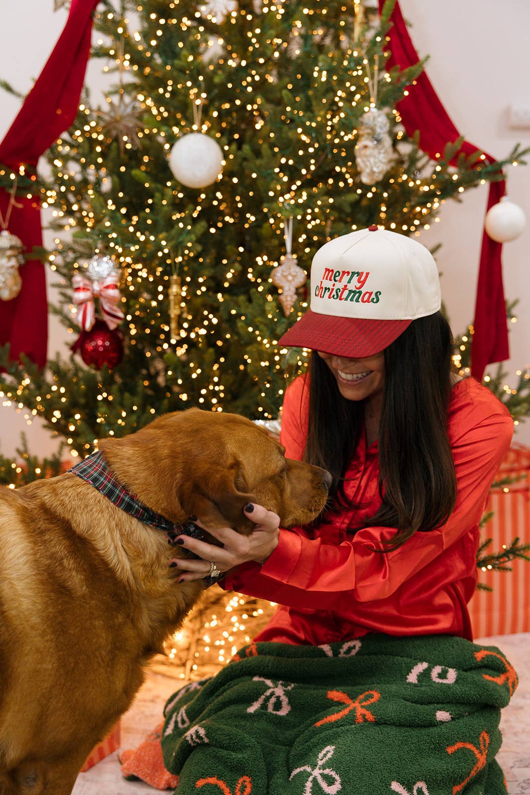 Ruby Moon - Wholesale Beanie - Women's - Merry Christmas Red Striped Hat - Christmas Hat