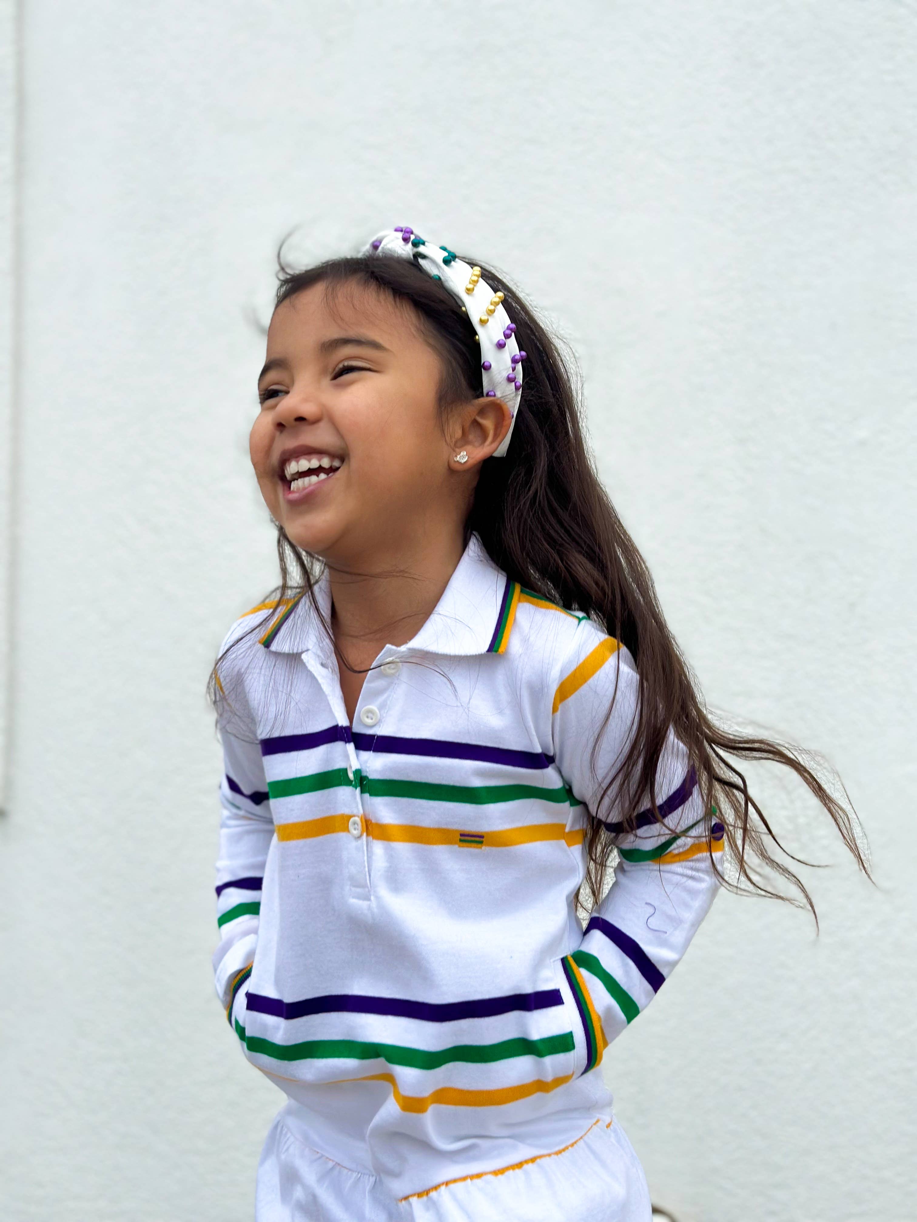 Mardi Gras Creations – wholesale Dress – Kids – White Infinity Youth Dress6