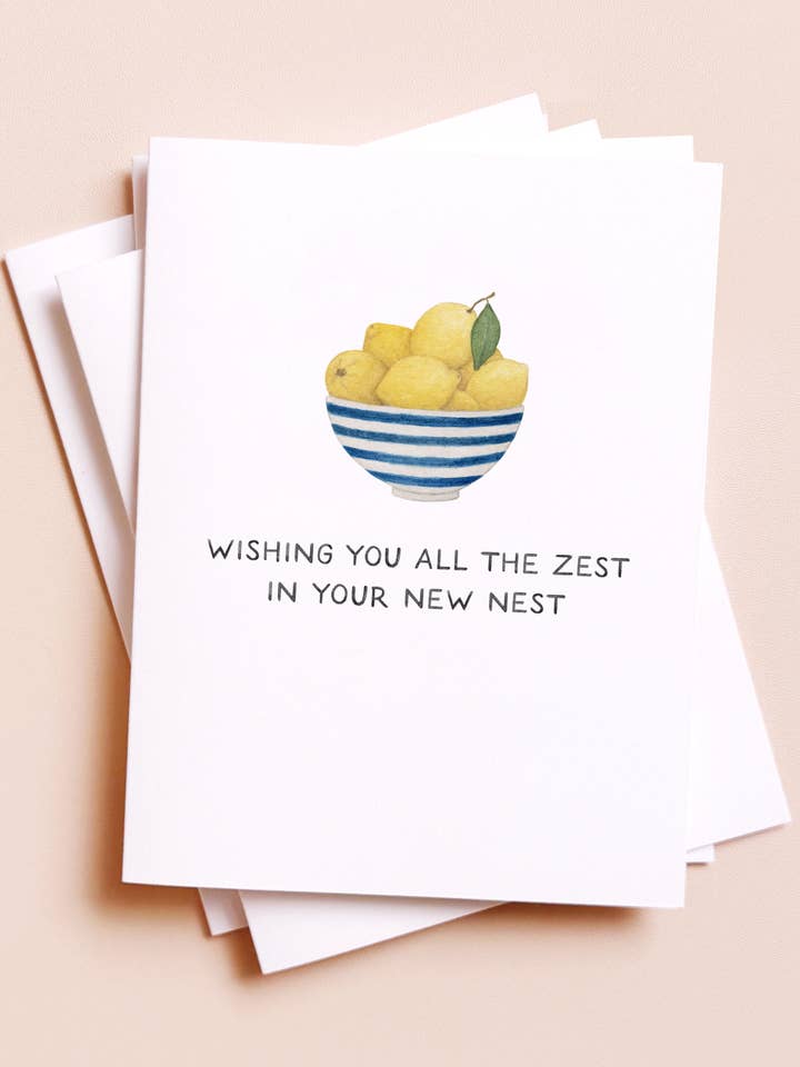 Alles voller Zitrus — Zitronen-Wortspiel-Einweihungskarte für den Großhandel von Amy Zhang