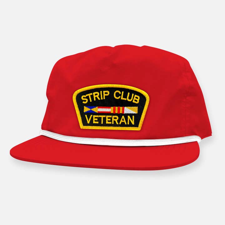 Webig Moto Company - Wholesale Flat Brim Cap - Unisex - STRIP CLUB VETERAN UNSTRUCTURED SNAPBACK HAT