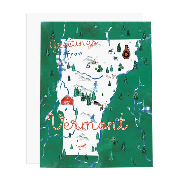 Carte de vœux du Vermont pour la vente par Ramus & Co.