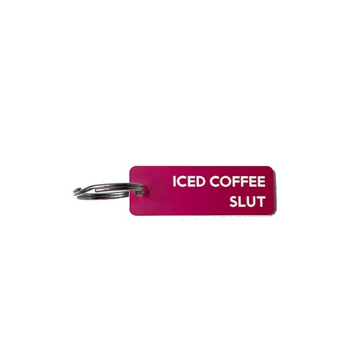 Calm Down Caren – Engroshandel Nøglering - Unisex – Iced Coffee Tøs - Akryl Nøgletag