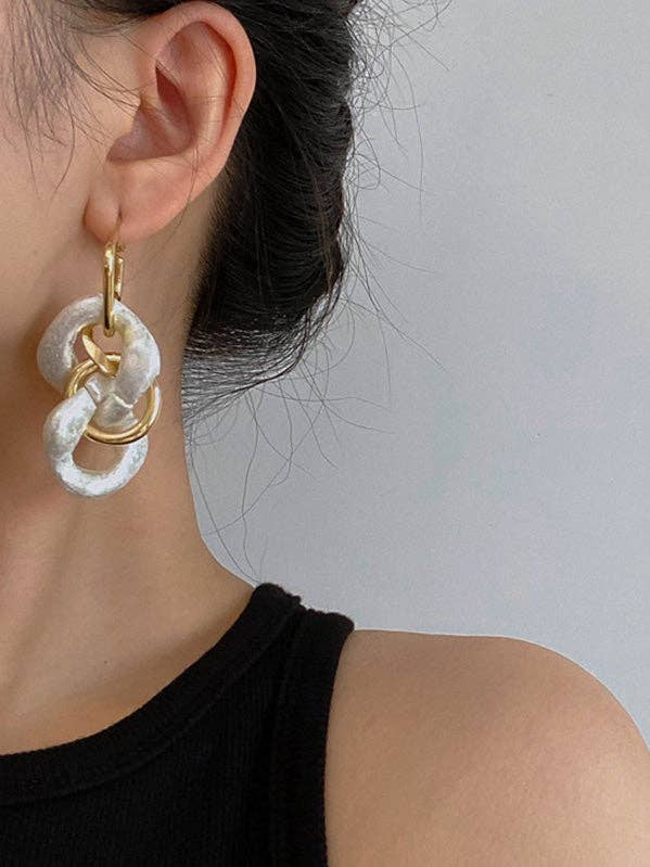 Stylish Statement Chains Geometric Earrings for wholesale by StyleGalX