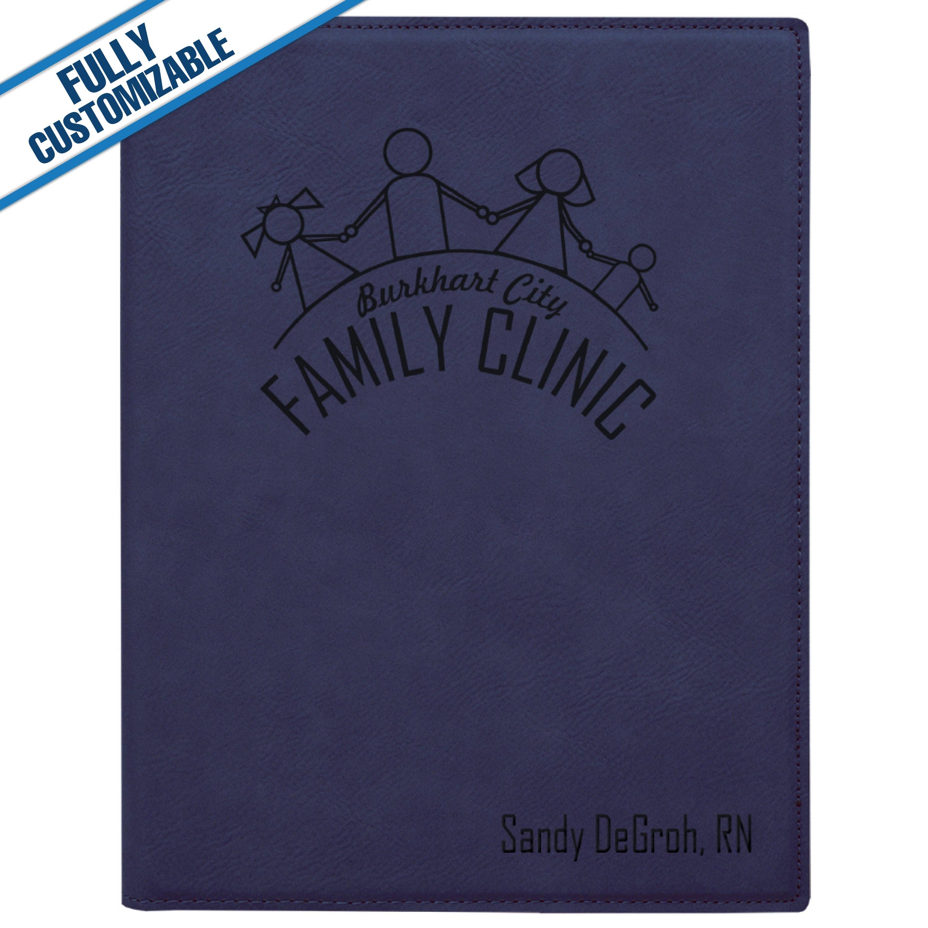 GiftWorksPlus - Wholesale Notepad - 7"x9" Leatherette Portfolio & Notepad - Fully Customizable5