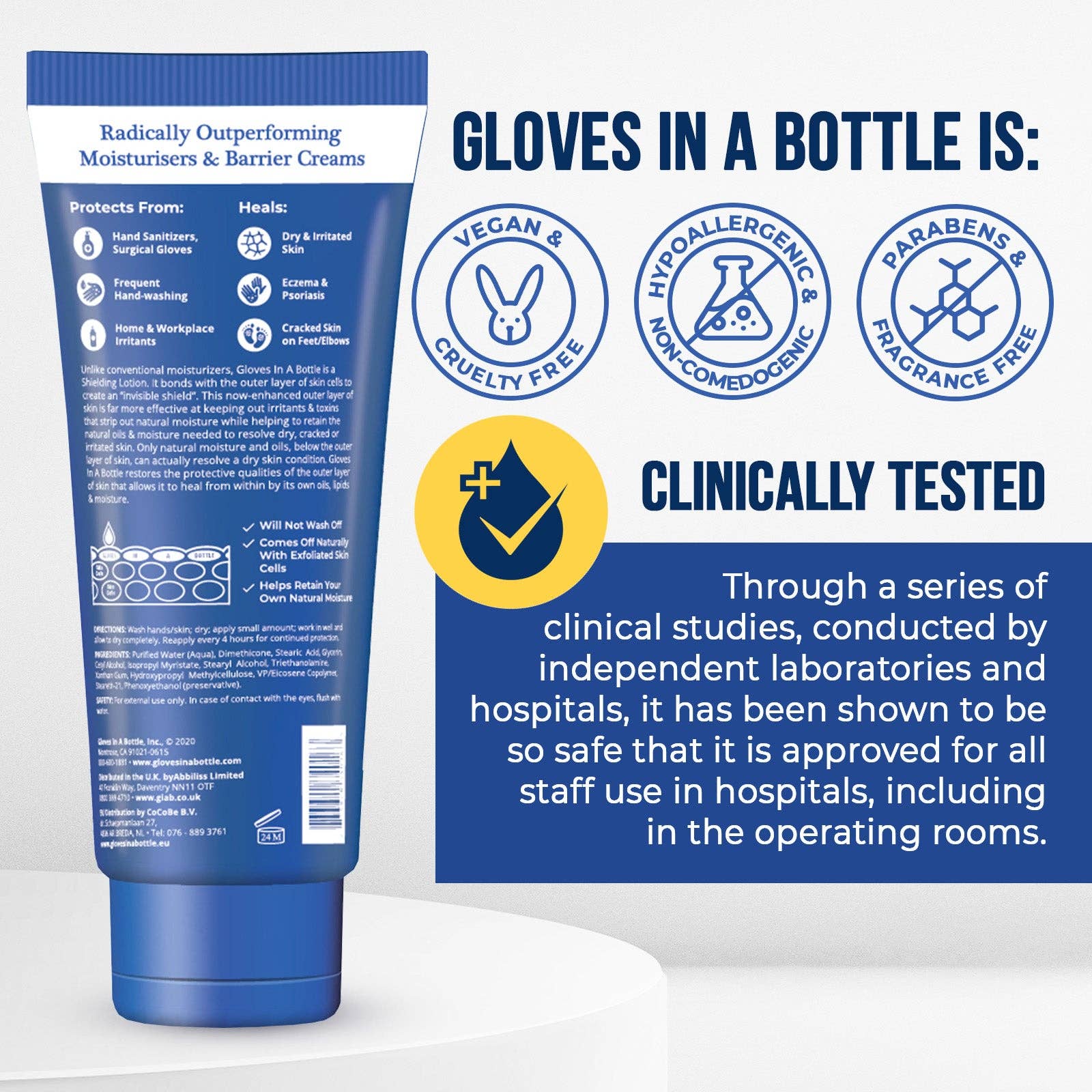 Gloves In A Bottle – Creme/loção para as mãos por atacado – Luvas em Garrafa — Loção de Blindagem, 3,4 oz3