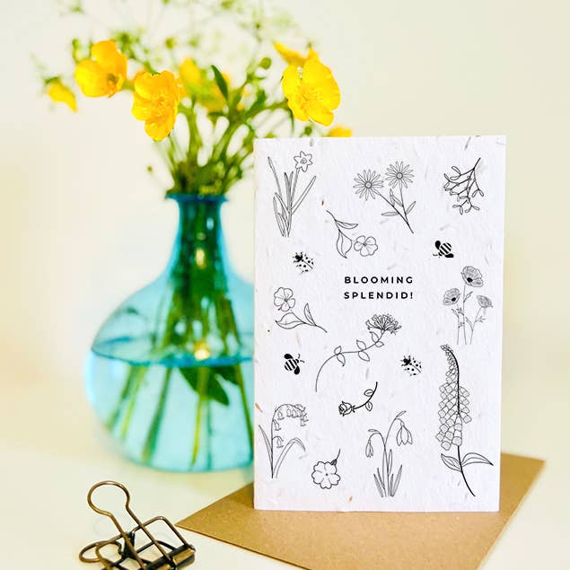 Latitude 50 Living – wholesale Everyday greeting card – Plantable Greeting Card - Blooming Splendid