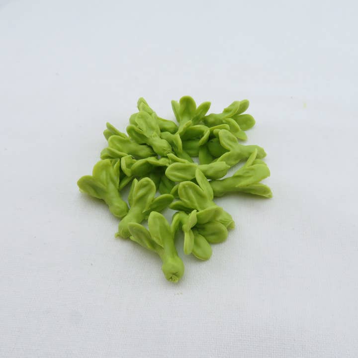 OpalHaus - Wholesale Craft Supplies - Pakalana Clay Flowers, Light Green, Handmade Beads5