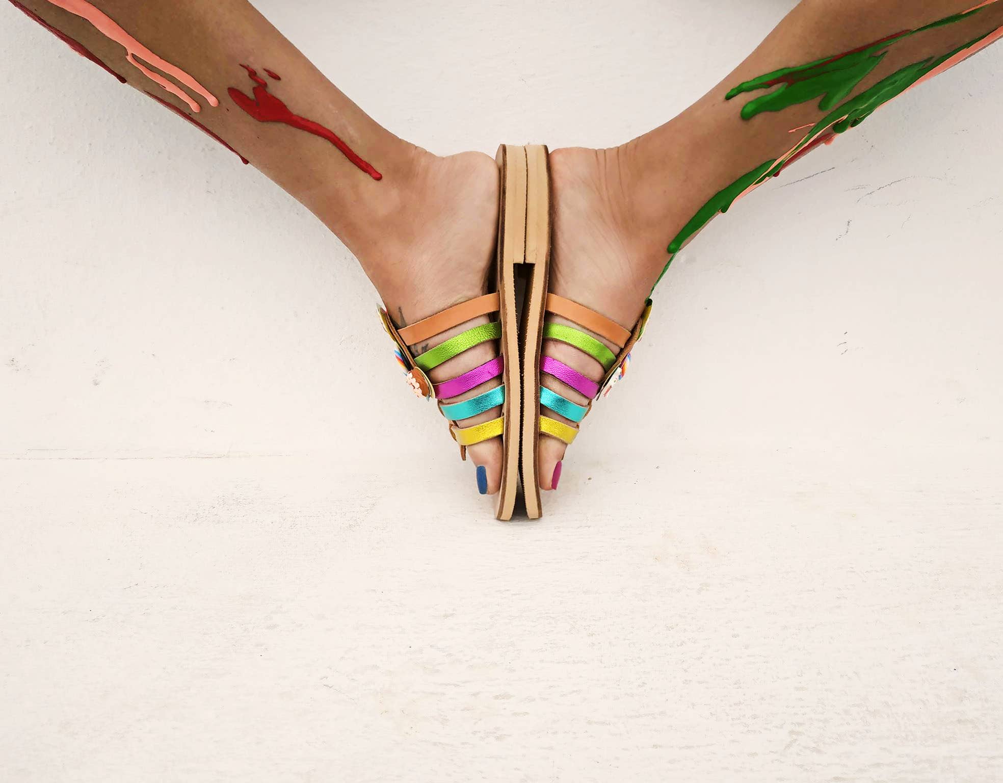 Marbe Sandals – wholesale Sandaler - Dam – Handgjord lädersandal med remmar i karamellfärger1