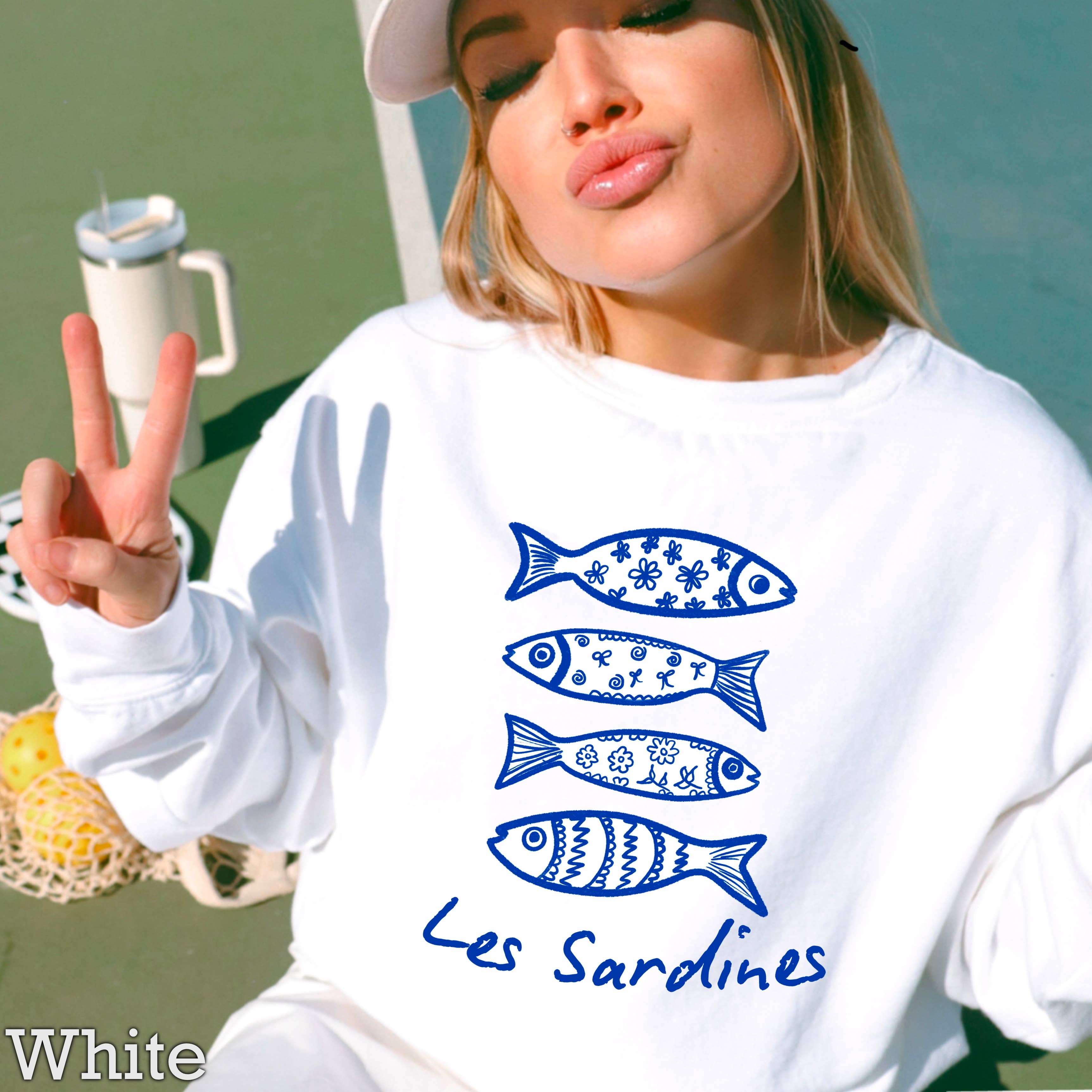 Shoppe SHC - Wholesale Graphic Sweatshirt - Women's - Les Sardines | Summer Coastal Women’s Sweatshirt 0