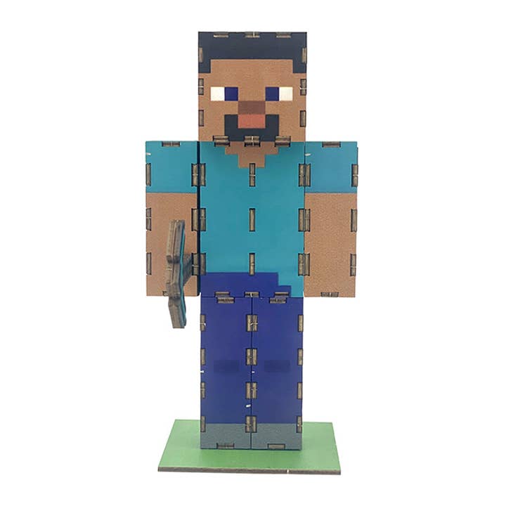Insight Editions - #1 Pop Culture Publisher - Wholesale DIY Craft Kit - IncrediBuilds: Minecraft: Steve 3D Wood Model Kit4