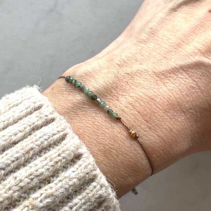 Soulsilk - Wholesale Beaded Bracelet - Emerald and Gold Bracelet- Special Edition2