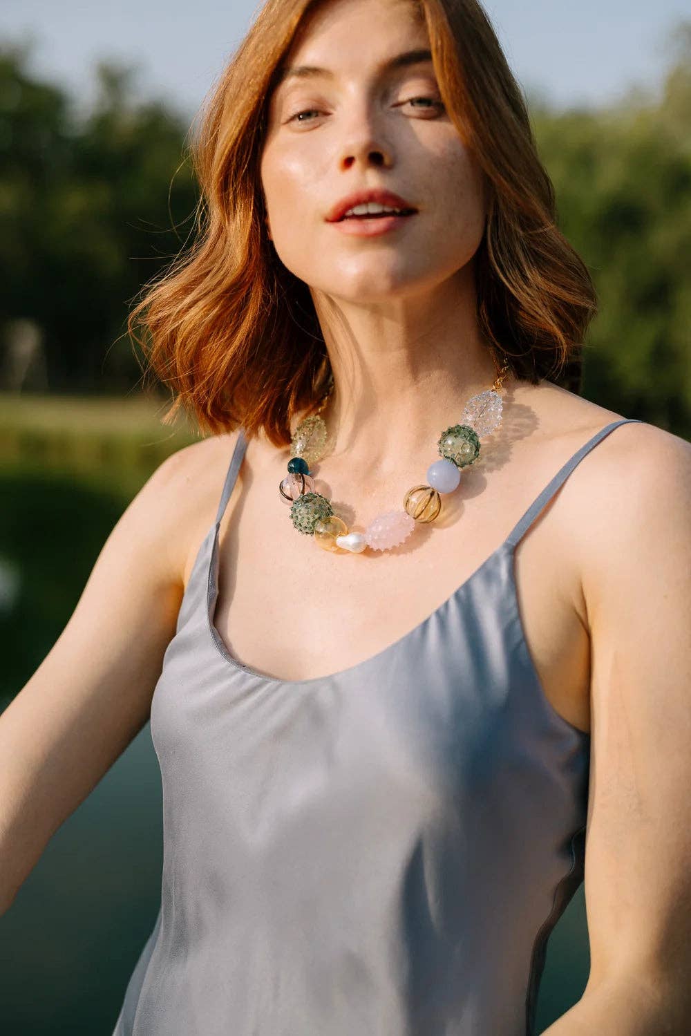 Noonday - Wholesale Beaded/Pearl Necklace - Iris Glass Blown Necklace3