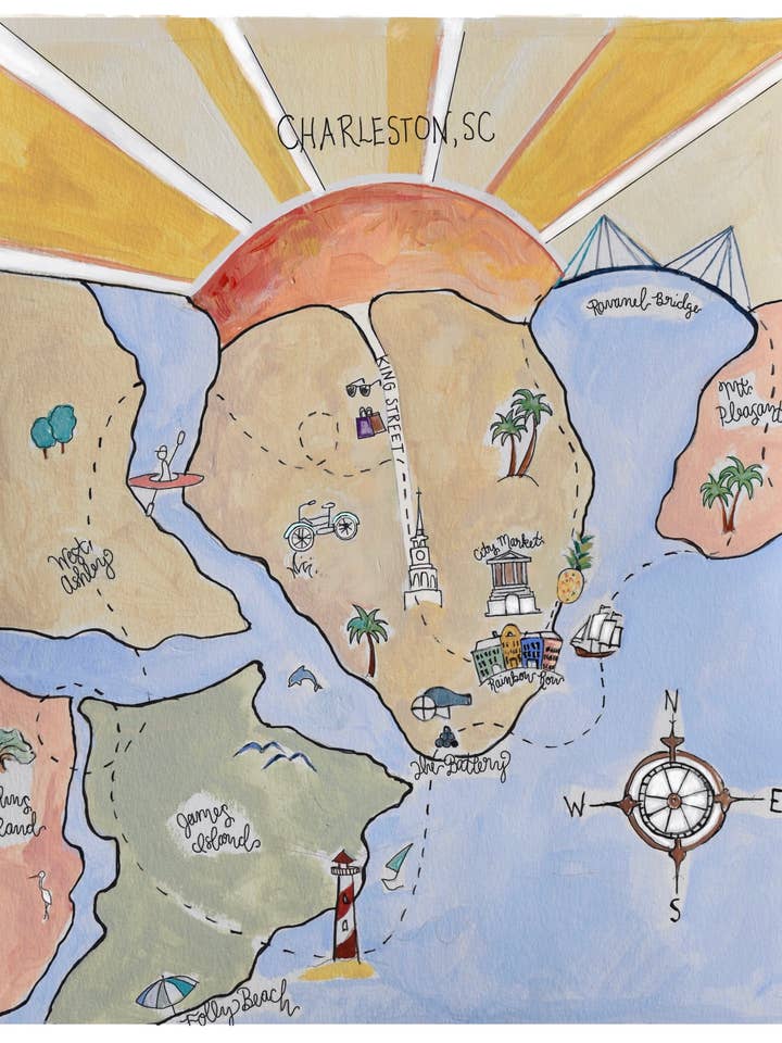 “Charleston, SC Landmark Painting” 8x10 for wholesale by The Painted Katie