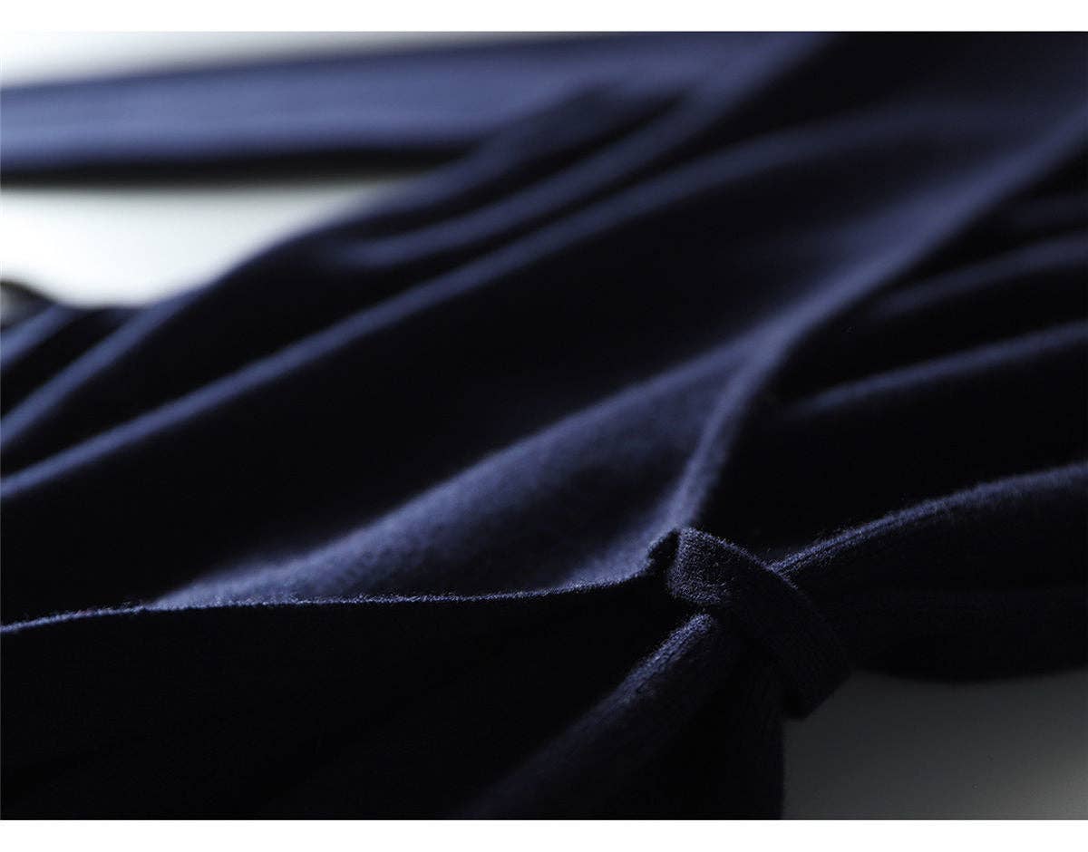 Marayn - Wholesale Dress - Women's - Wrap Knit Dress Chic Korean Style for Fall9