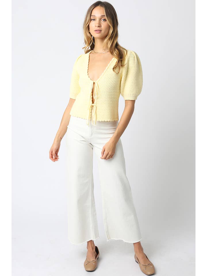 Olivaceous - Wholesale Knit Top - Women's - Liz Tie Front Knit Top2