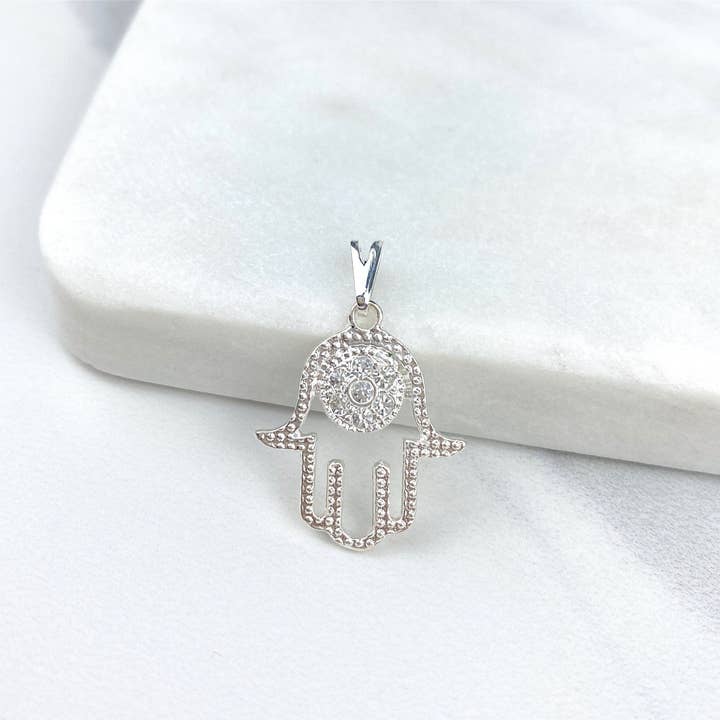 Luxus Accessories - Wholesale Individual charm/pendant - 18k Gold Filled or Silver Filled Hamsa Hand Charms
