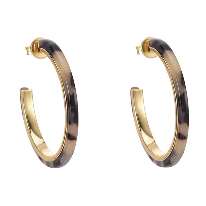 Model Hoop Ohrringe aus goldenem Silber und @113 für den Großhandel von ORUS BIJOUX