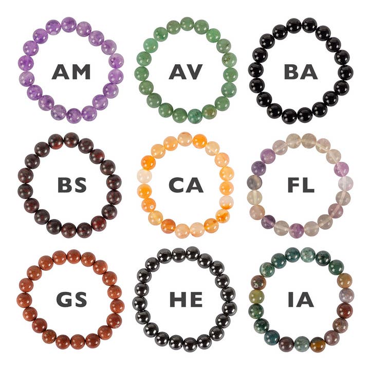 Benjamin International – wholesale Beaded bracelet – 10mm Crystal Gemstone Stretch Bracelets1