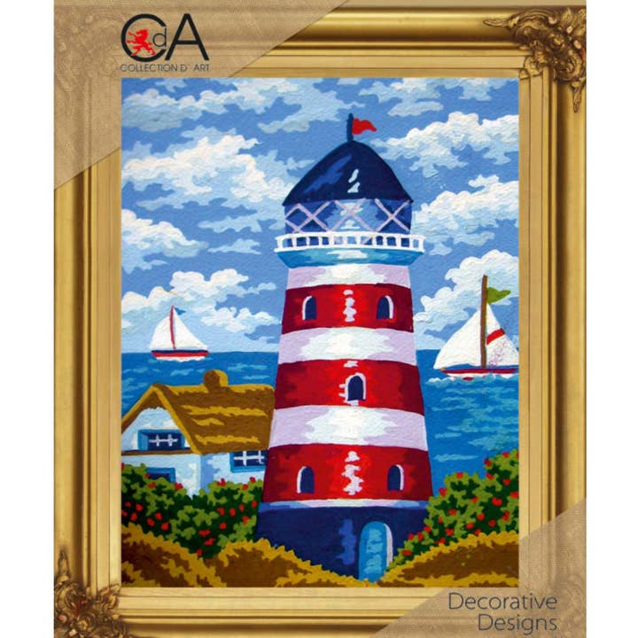 Tapestry Printed Kit Needlepoint Lighthouse Collection Dart for wholesale by RTO&Collection D'Art (RTO Baltic OU)