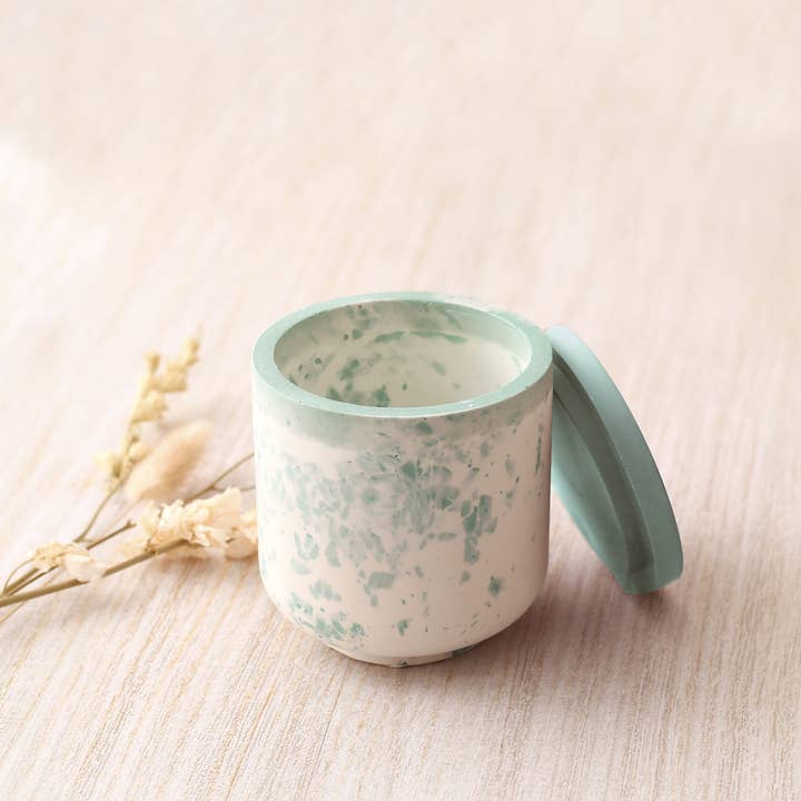 Graine Créative - Wholesale Bath Soap Dish - JESMONITE SILICONE MOLD Ø 8CM X 7.7CM - SMOOTH POT + LID4