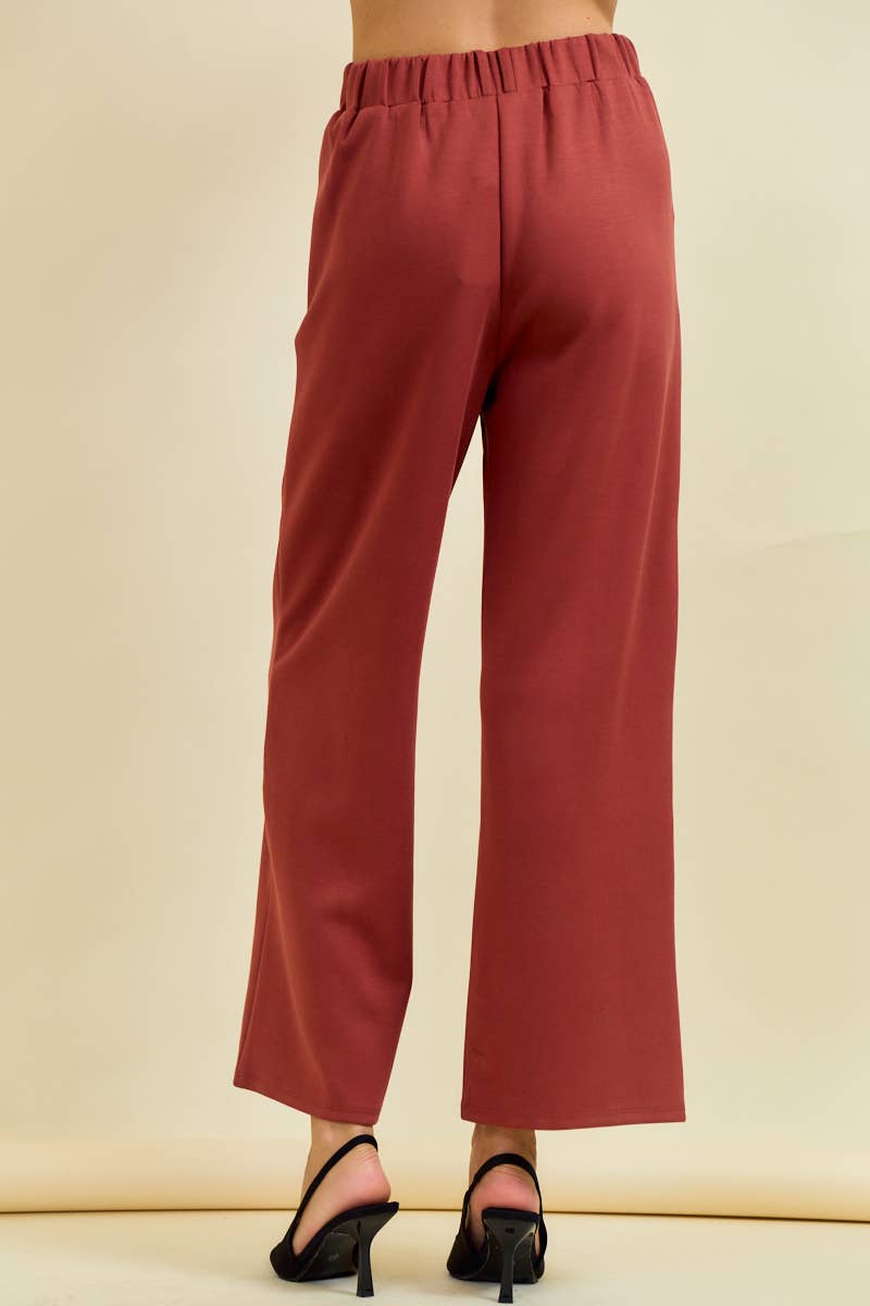 Doe and Rae – Engroshandel Bukser - Dame – SMØRBLØDE BØRSTET MODAL PINTUCK BUKSER - 8839P2