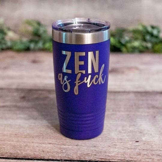 Zen AF Engraved Tumbler - Funny Adult Travel Mug and other Purchase Wholesale zen af. Free Returns & Net 60 Terms on Faire trending on Faire.