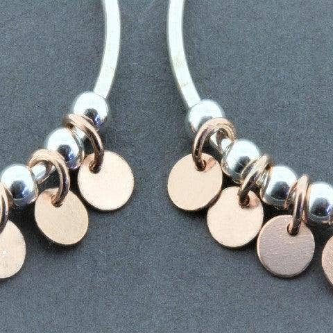 Makers & Providers - Wholesale Hoop Earrings - Tambourine Hoop - Rose Gold On Silver2