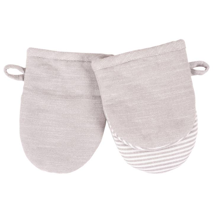 KAF Home - Vente Gants de cuisine/maniques - Ensemble de 2 mini-mitaines Strada en chambray, 7 po1