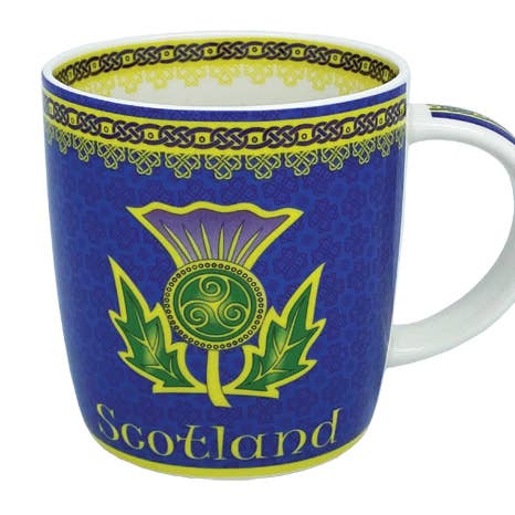 Thistle Spiral Mug for wholesale by Dublin Gift Company