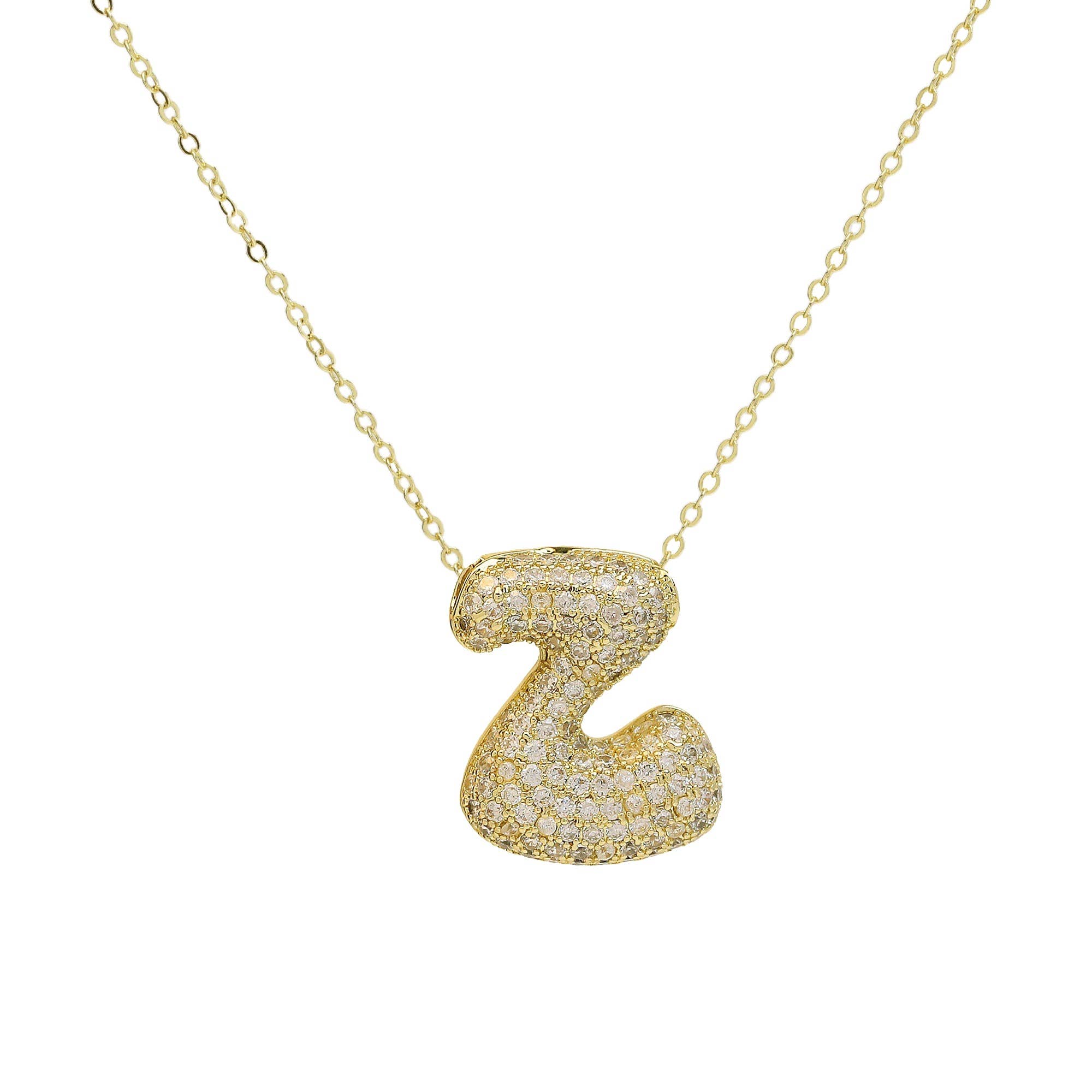 Savvy Bling - Venta al por mayor Collares con colgantes/abalorios - Collar Initial Cz Waterdrop en oro de 18 quilates25