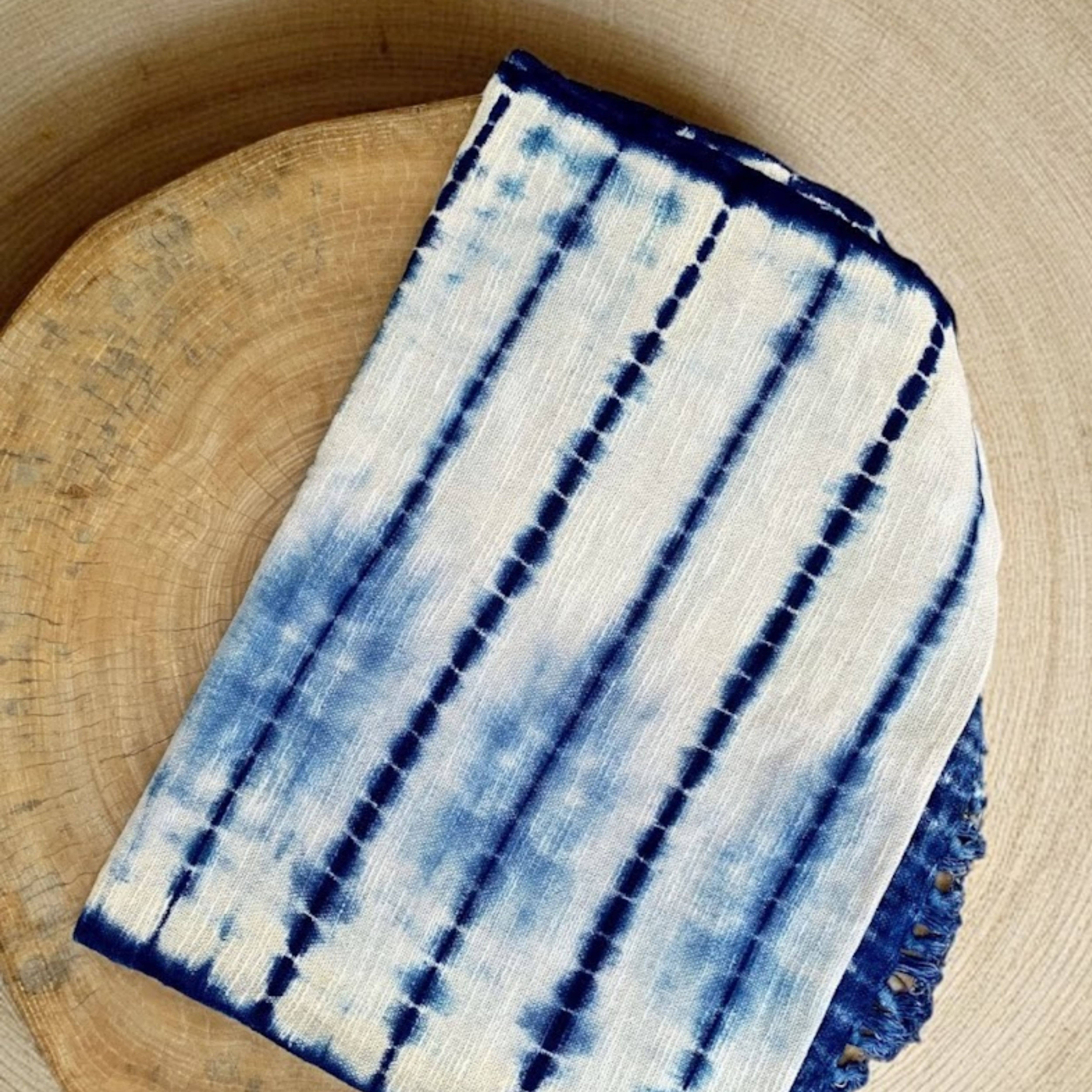 PILLOWPIA - Wholesale Throw Blanket - indigo shibori throw in spine4