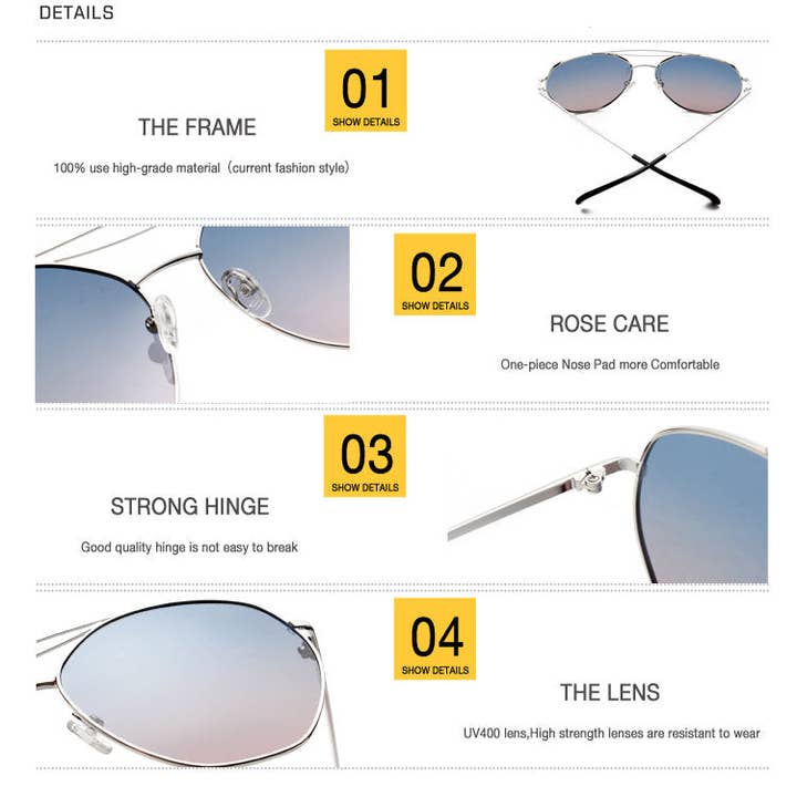 TiaraBleu - Wholesale Sunglasses – Women's - Madame Rosé Pink Rose Gold Frame Womens Sunglasses5