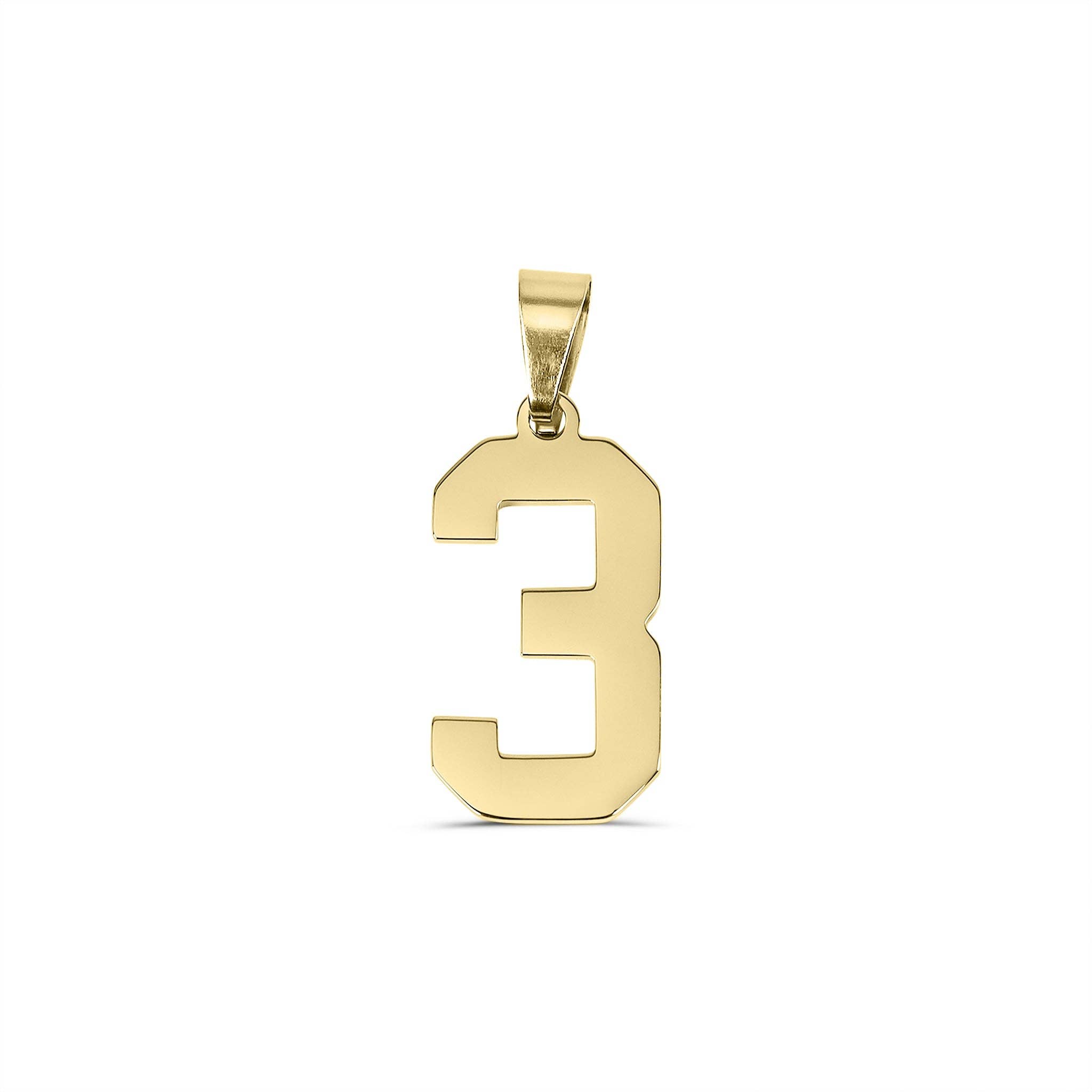 WJW – wholesale Individual charm/pendant – 18K Gold Sport Number Pendant3